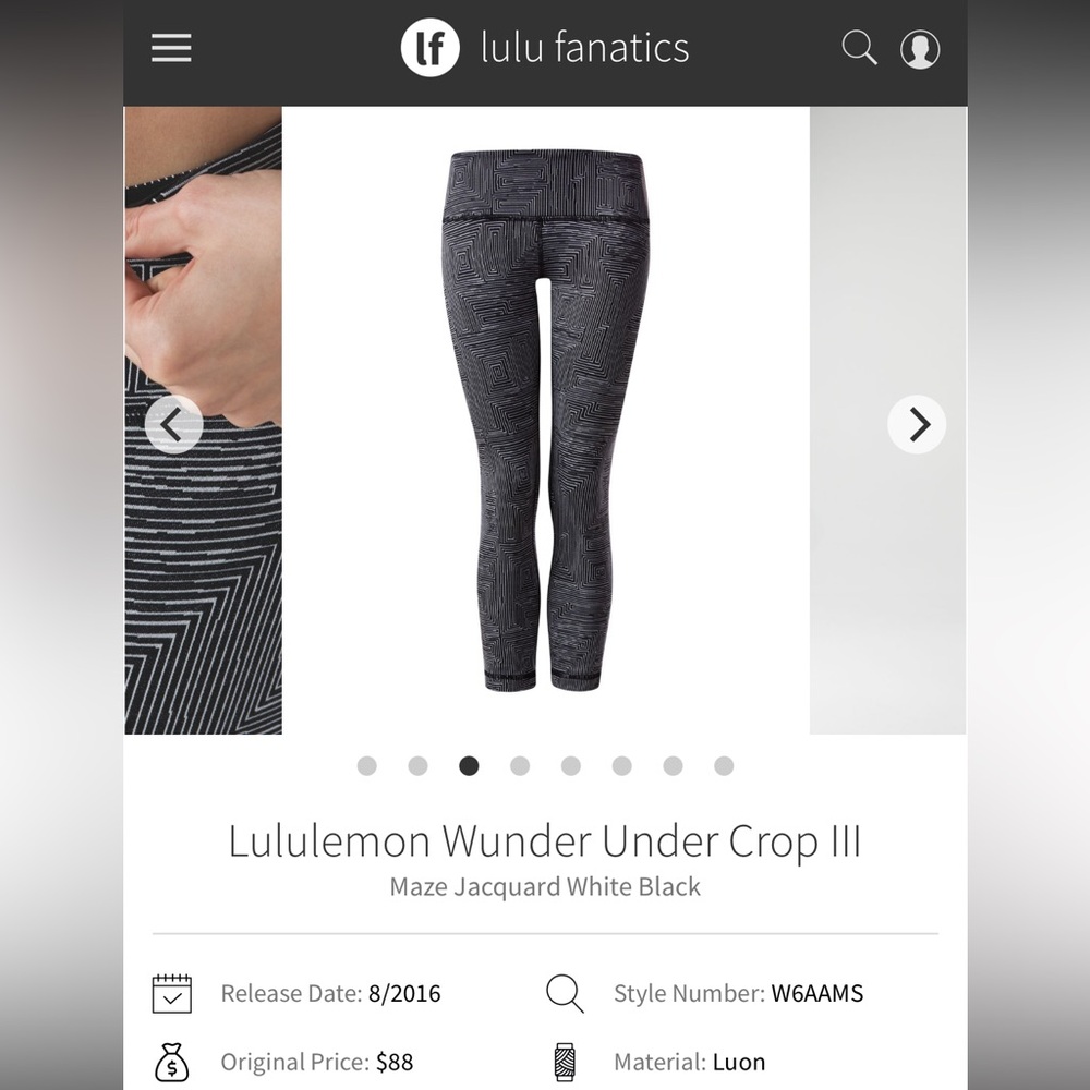 Lululemon Wunder Under Crop III